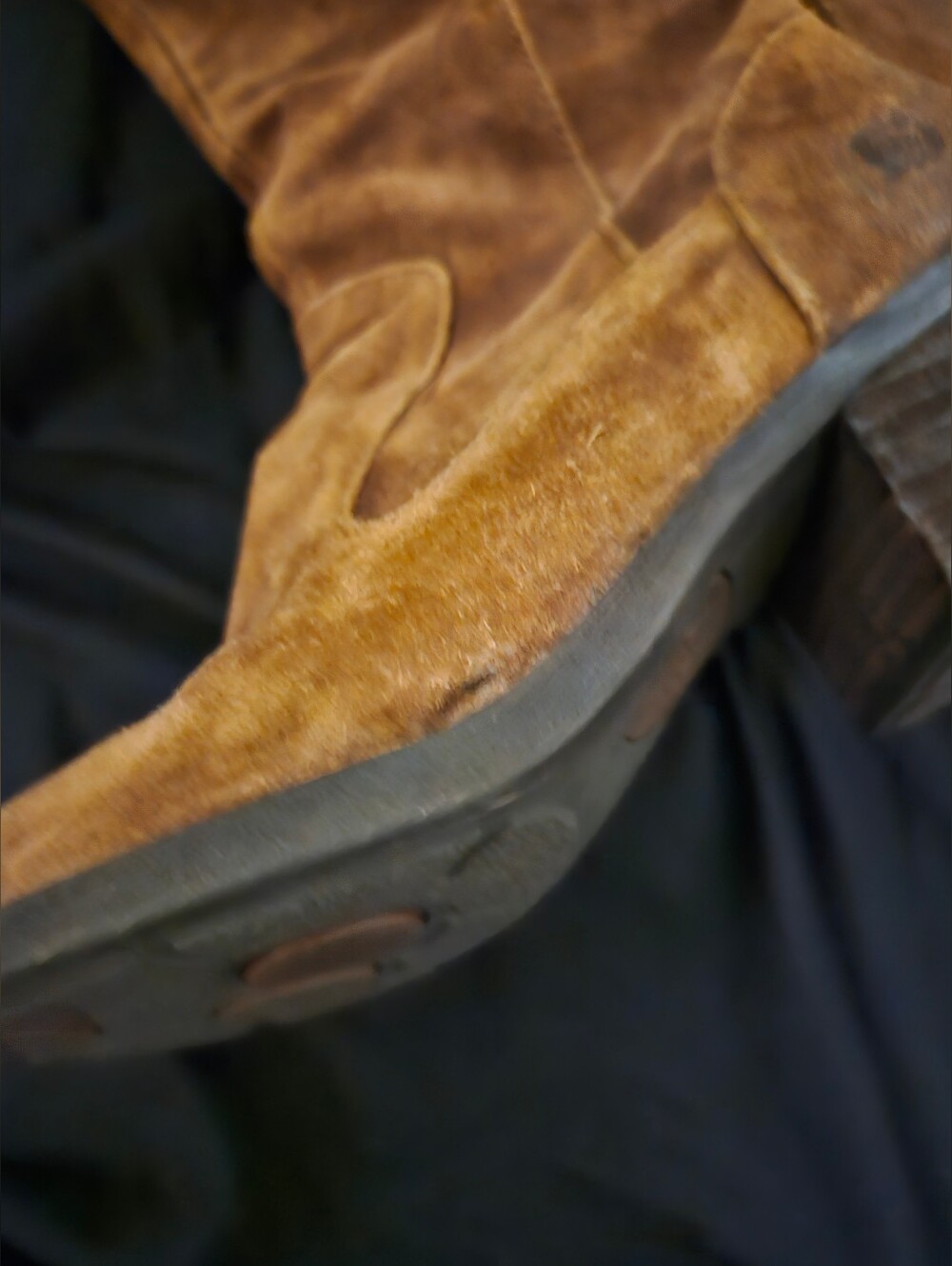 Børn Distressed Brown Suede Over-The-Knee Boots 6M - Picture 8 of 11